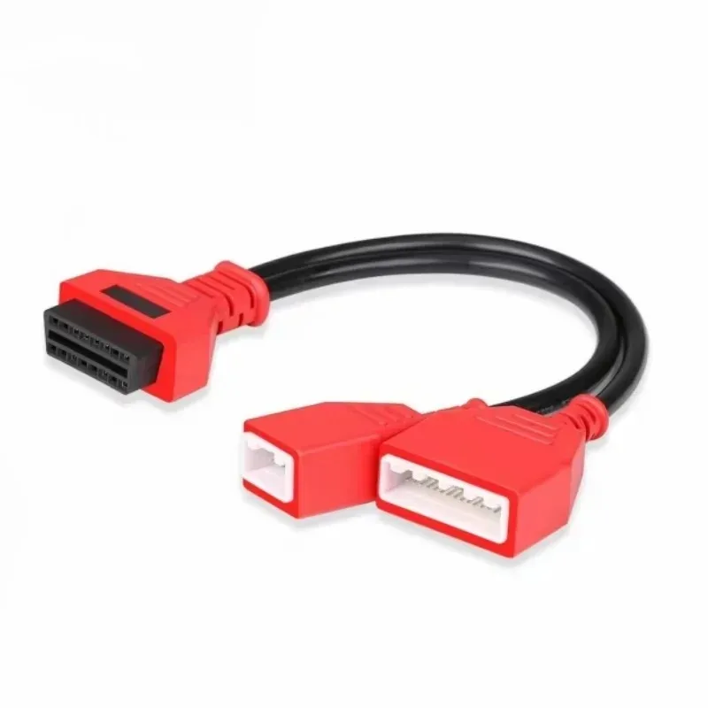 16Pin OBD2 To Dual Port Gateway Adapter Cable Car Key Programming Security Bypass Diagnostic Connection Extension Cord
