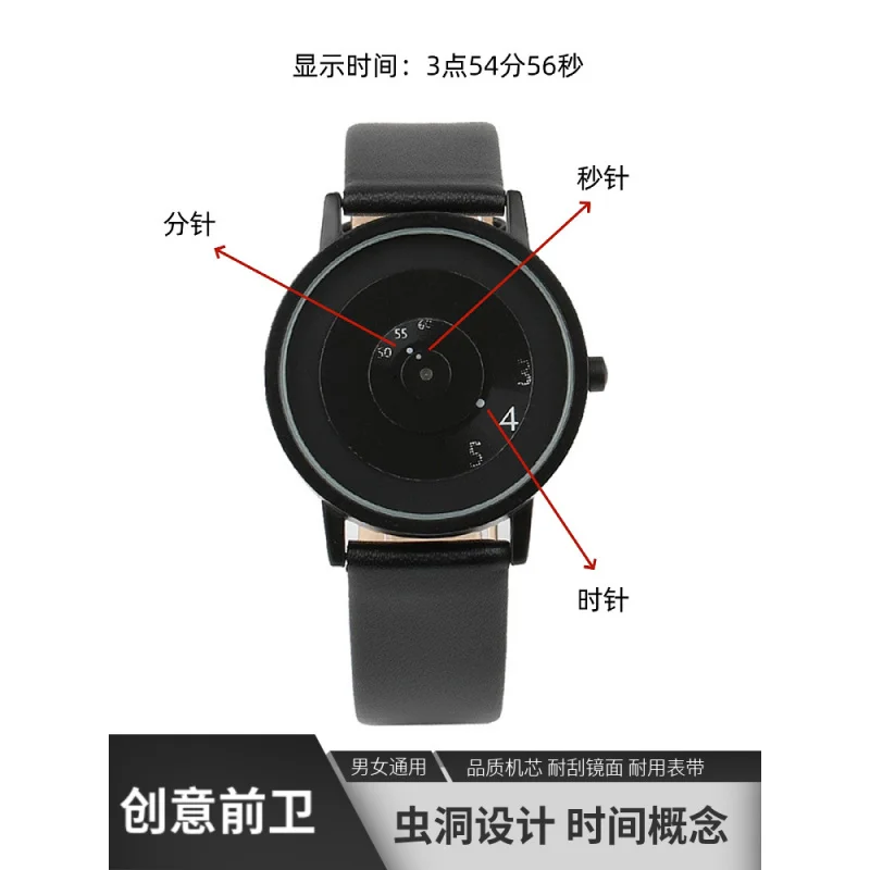 Black Technology Simple Women New Concept Creative Minimalist Male Student Men's Waterproof Niche Electronic Watch