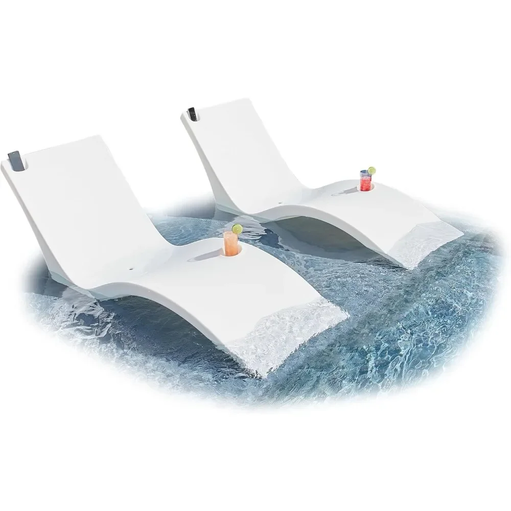 

Kai Shelf Pool Lounger, in-Pool, Use in Pools with Shelves Up to 9 Inches Deep, Built-in Drink and Phone Holders, in-Pool Chaise