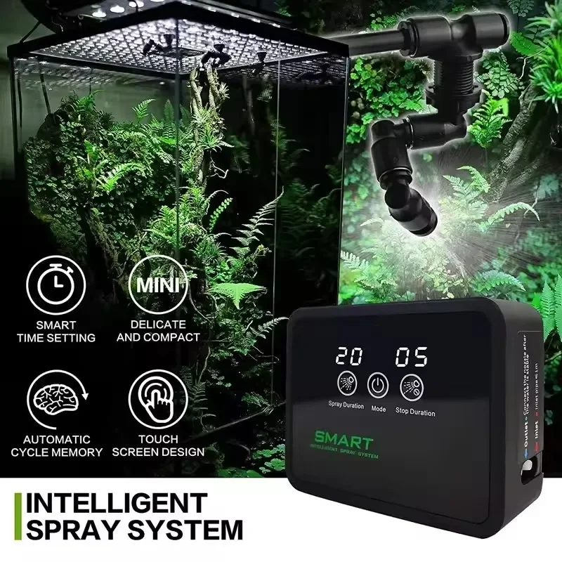 

Fogger Misting System Rainforest Sprayer Indoor Plant Watering System Terrarium Automatic Misting for Reptiles Chameleons Herbs