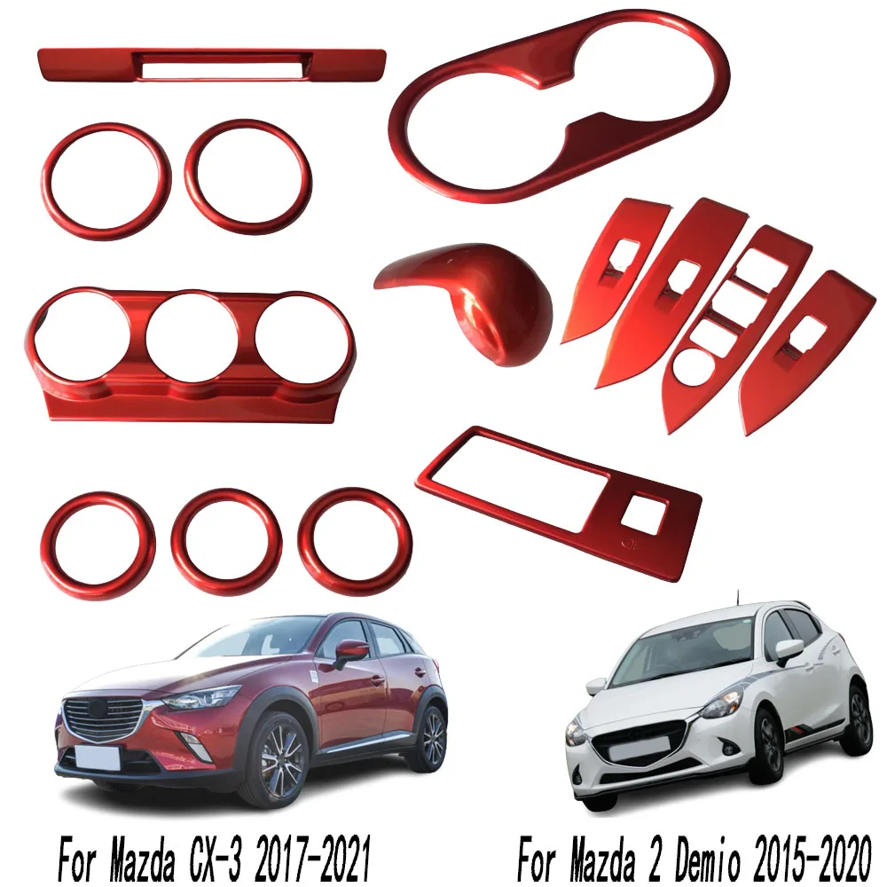 

ABS Plastic Car Door Audio Speak Sound Ring Circle Trim Inner Accessories For Mazda CX-3 CX3 Mazda 2 2017 2018 2019 2020-2022