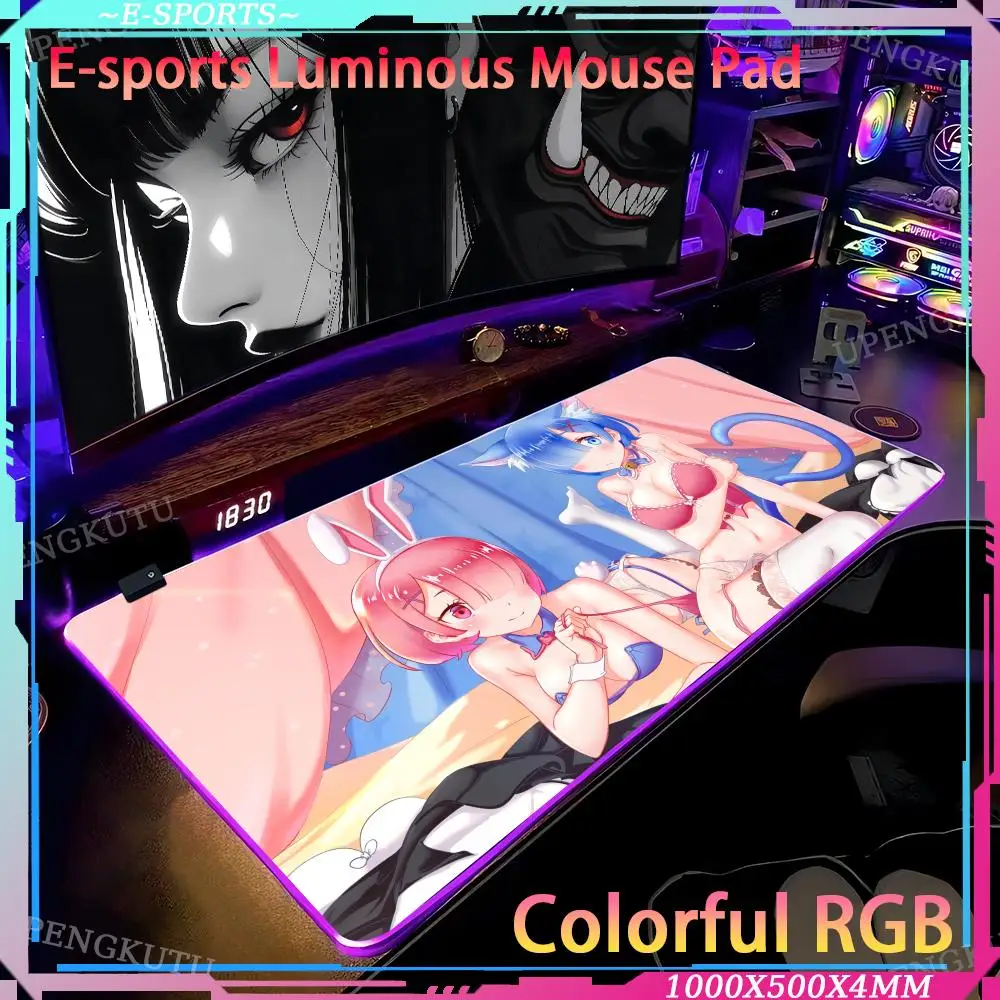 Desktop protection pad Gaming desk accessories Z_zero_Kara_Hajimeru_Isekai_Seikatsu Gaming accessories Mouse Pad RGB game pad