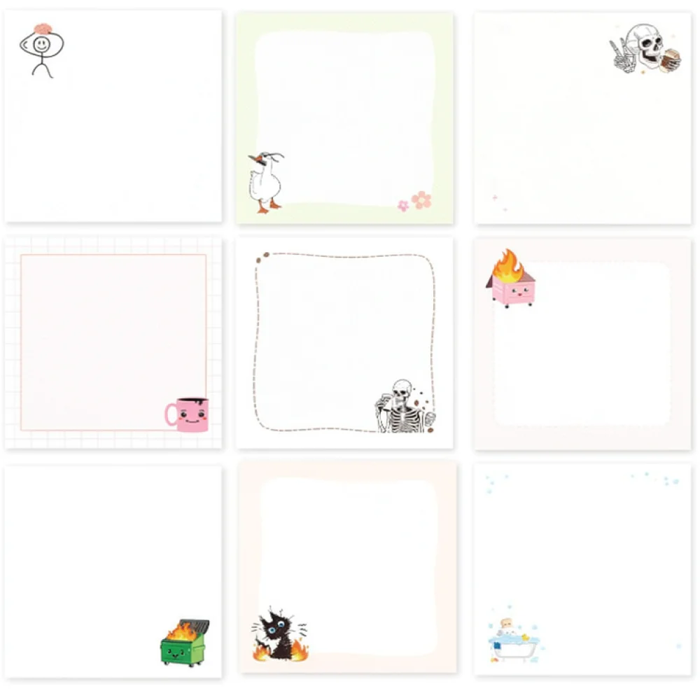 Decorative Adhesive Memo Pads For Yinxiang Stationery Office Supplies Kawaii Animal Notebook Planner Removable Record Note Paper