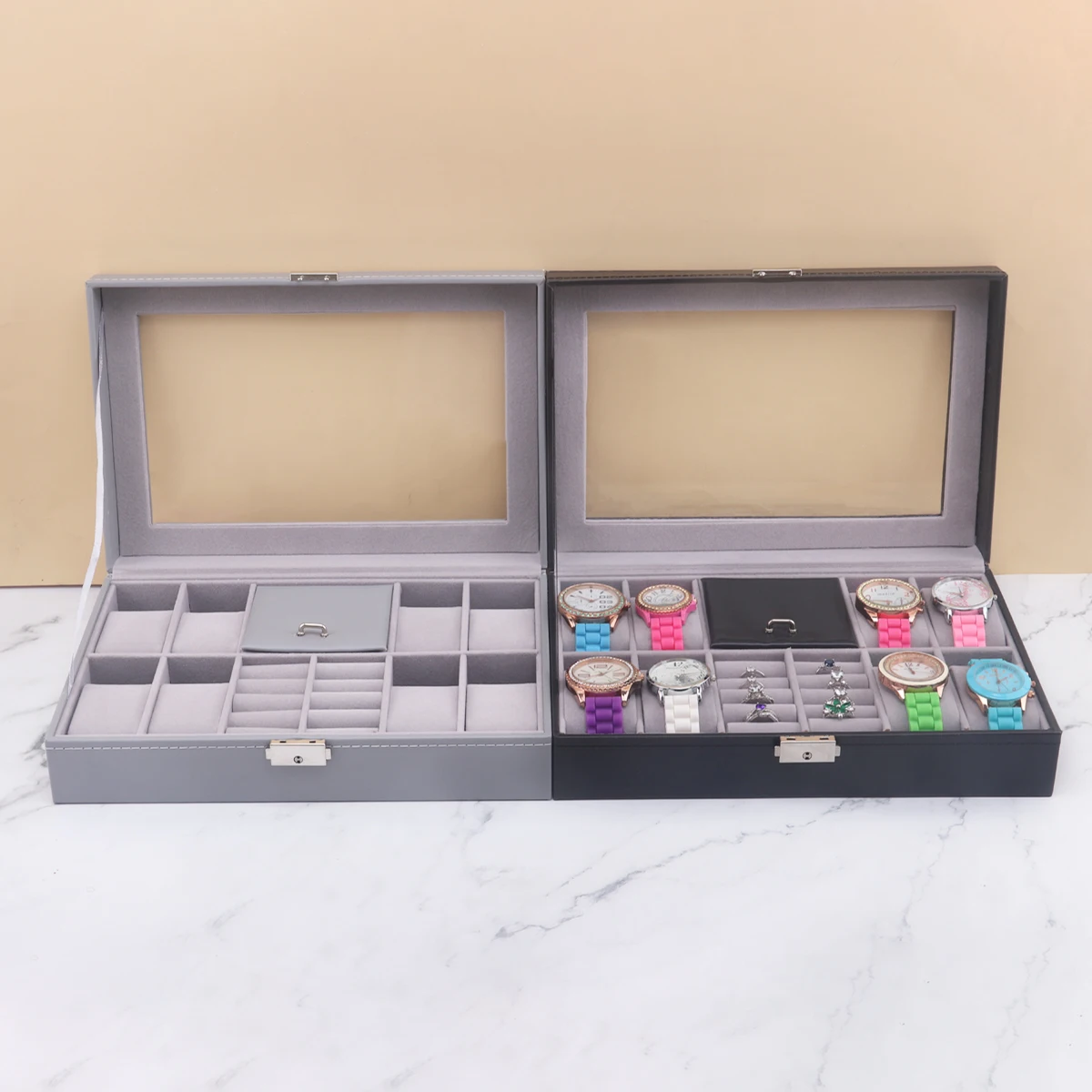 صندوق عرض فاخر للساعات والمجوه - مراجعة Jewelry Box That Holds Watches وسعره