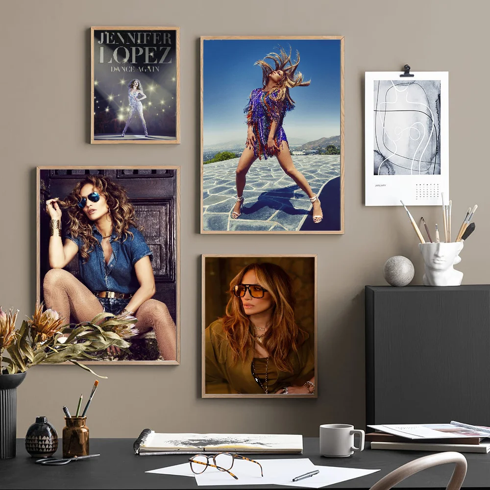 Jennifer Lopez Classic Vintage Posters Decoracion Painting Wall Art White Kraft Paper Kawaii Room Decor