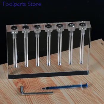 자동차 오일 비교기, 아크릴 유리 데모 랙, 뒤집기 가능, 오일 점도 테스트 도구