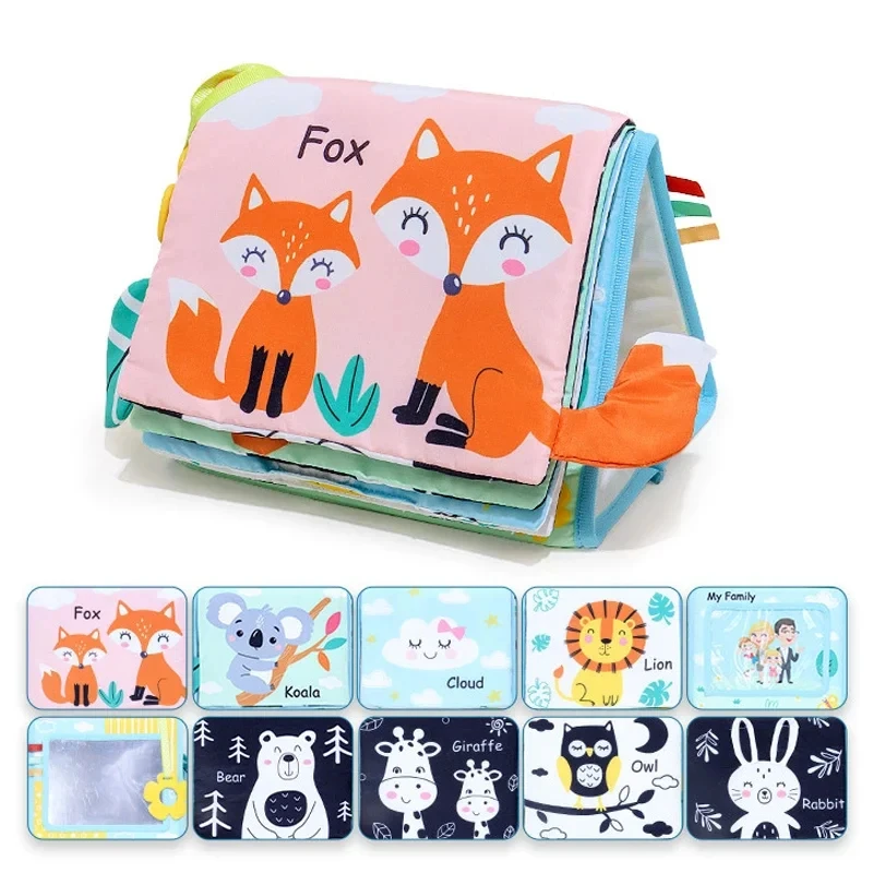 

Baby Floor Mirror Sensory Toys Tummy Time for Babies Montessori Development Crawl High Contrast Activity Sensory Toy 0-6 Years