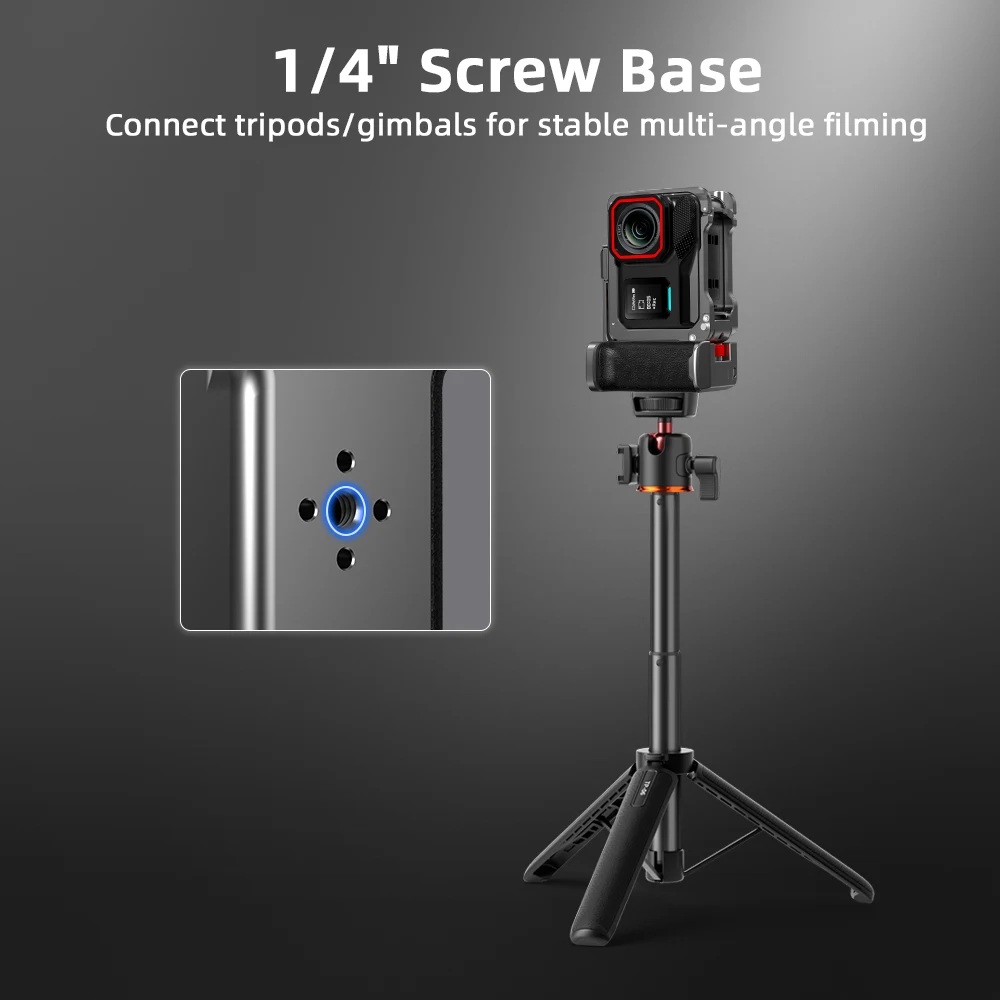 ل Insta360 Ace Pro 2/Ace Pro مجموعة قبضة الكاميرا إطار معدني حزمة مع غطاء العدسة ل Insta 360 Ace Pro2/Ace pro اكسسوارات