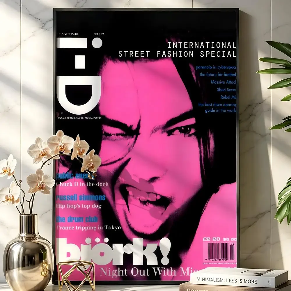 B-Bjorks Singer Poster Waterproof HD Modern Peel And Stick Wall Decor For Bedroom Living Room Dorm Office Kitchen