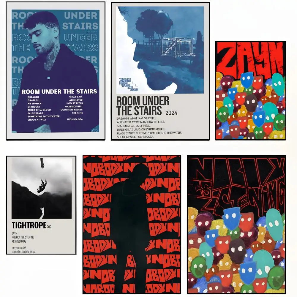A_Zayn Malik_KK Nobody Is Listening Poster Sticky Paper Sticker DIY Room Bar Cafe Wall Decor Gift