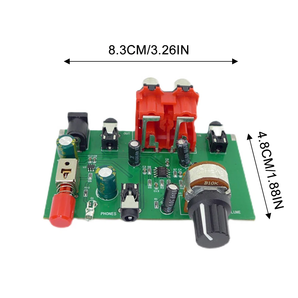 MC33202 Audio Signal Preamplifier Audio Board Gain 18db Diy Home Theater Headphone Driver Mini Amp DC3-5V