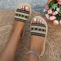 Women Slippers Outdoor Flat Designer Shoes Women Large Size Bohemian Ethnic Sandals Fashion Tassel Beach Slippers Slides Women 6