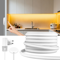 24V Cuttable Neon COB LED Strip Light Dimmable Motion Sensor Hand Scan Touch Dimming Tape Lamp Bedroom Kitchen Cabinet Decor