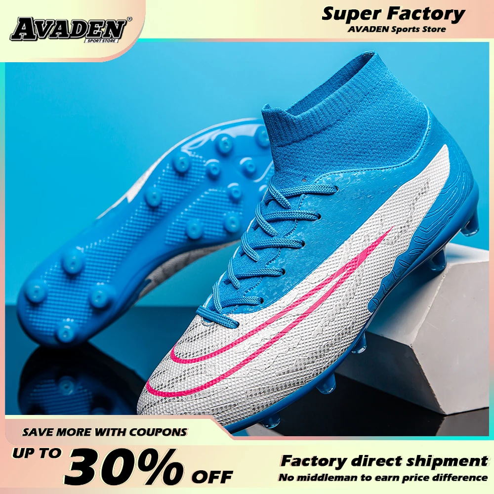 

Adult Soccer Shoes Indoor Soccer Boots Outdoor Training Soccer Shoe Professional Futsal Cleats Plus Size High Tops Soccer Shoes