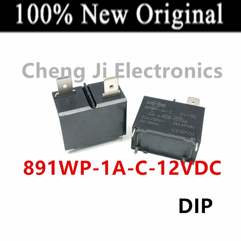 10PCS/Lot    891WP-1A-C-12VDC   DC12V   25A    DIP-4   New original high-power relay