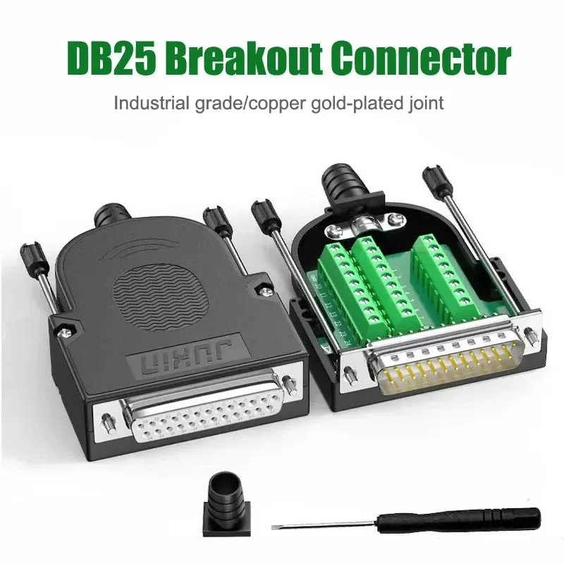 DB25 Breakout Connector Industrial Male Female Soldering-free D-SUB 25PIN Plug Adapter DB 25 Weld-free Serial Parallel Port Plug