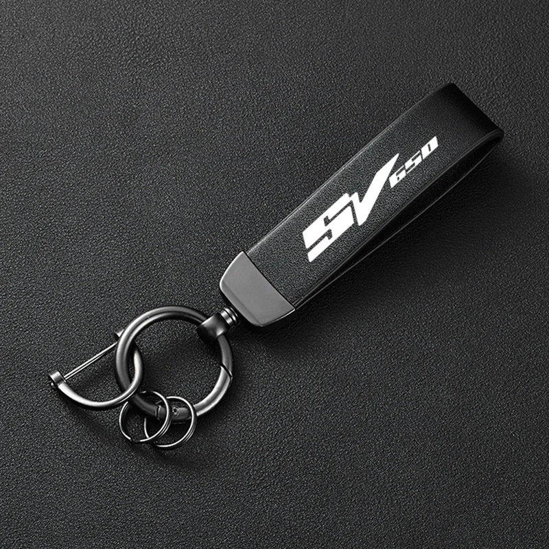 High-Grade Leather Motorcycle Keychain Holder Keyring For Suzuki SV650 X/S SV650S SV650x SV 650 1999-2025 Accessories - view 2