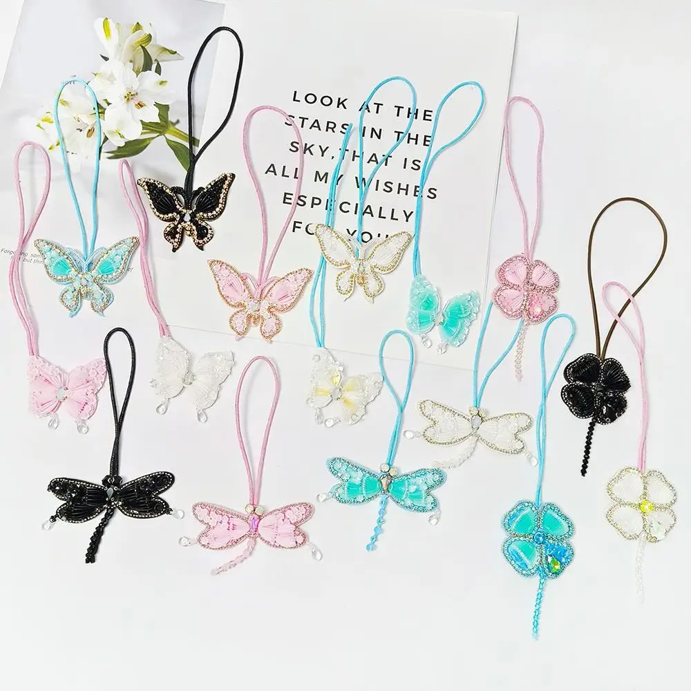 

Bag Pendant Bag Lanyard Patch Hanging Rope Beaded Sewing Pendant Handmade Cute Charm Fruit Series Ocean Elements Keychains