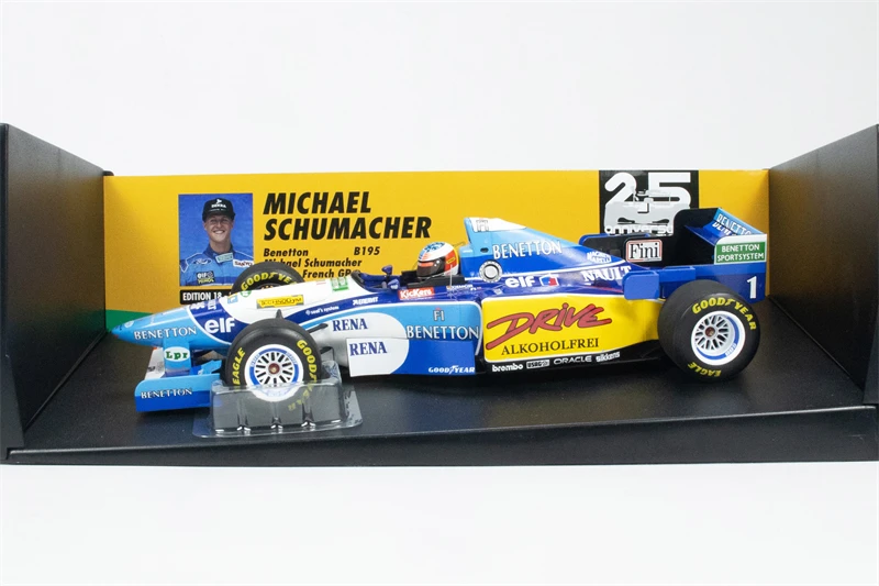 MINICHAMPS 1:18 BENETTON B195 - #1 MICHAEL SCHUMACHER - WINNER FRENCH GP 1995 Diecast Model Car