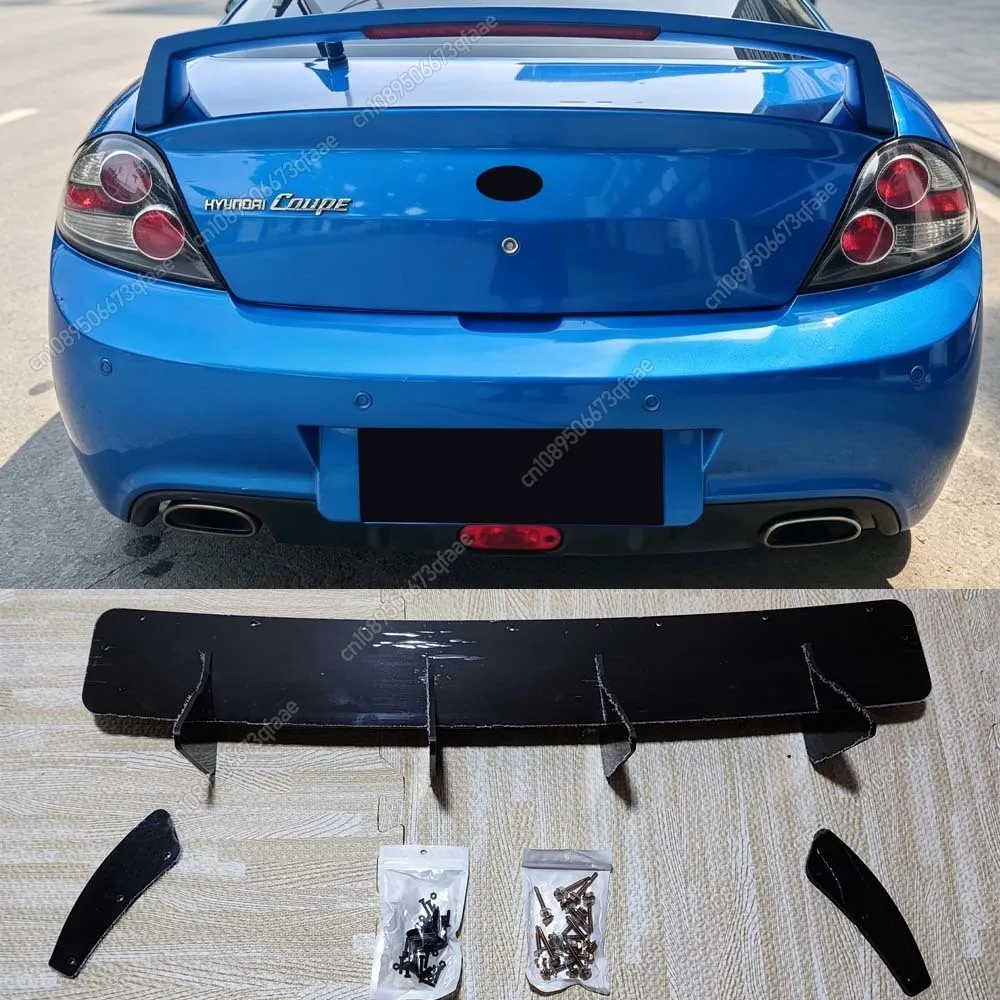 For Hyundai Coupe / Tiburon 2007 2008 2009 ABS Glossy Black Body Kits Car Rear Bumper Diffuser Lip Cover Spoiler Splitter Tuning
