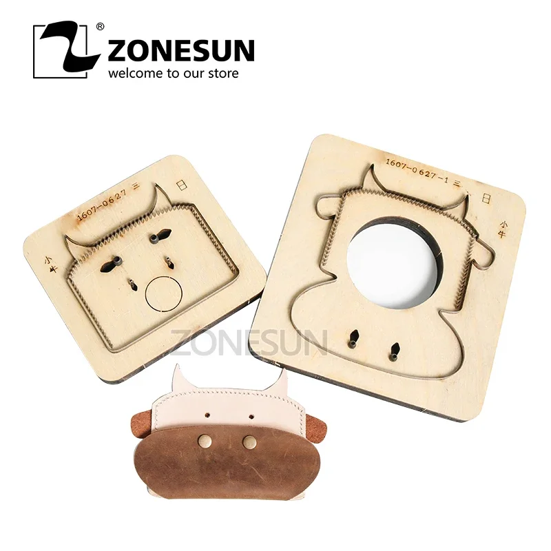 

ZONESUN Customized Calf Shape Leather Coin Holder Purse Minimalist Wallet Cutting Mold Die Punch Animal Japanese Steel