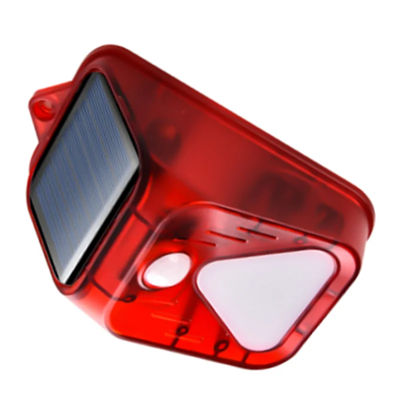 ABFY-Solar Powered Alarm Light Motion Sensor Detector Solar Wall Light Infrared Alarm