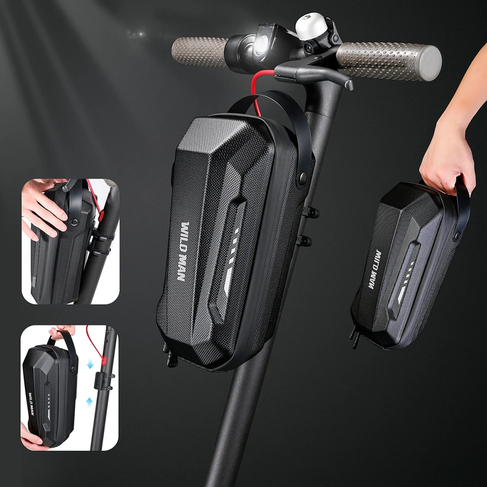 2/3L Electric Scooter Hanging Bag Waterproof EVA Hard Shell Scooter Storage Bag Bike Bicycle Scooter Front Bag for M365 PRO 2