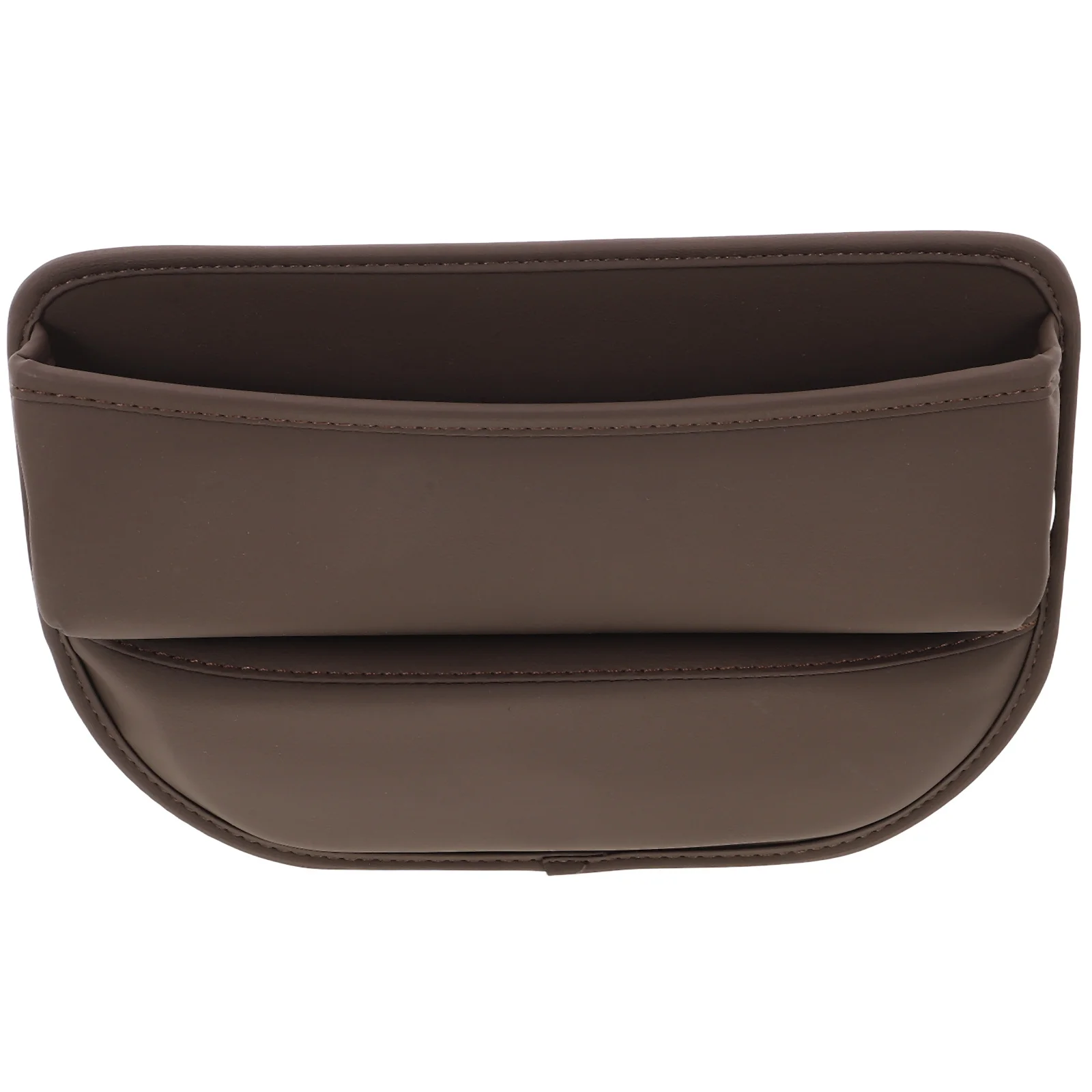 

Car Seat Gap Filler Organizer Light Brown PU Storage Console Slot Holder for Phone Keys Cards Accessories