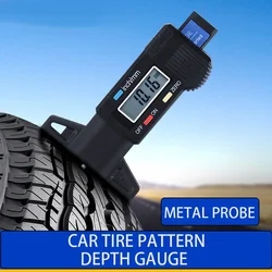 1 piece electronic digital display tire tread depth gauge 0-25mm car tire tread thickness detection tool tread depth gauge