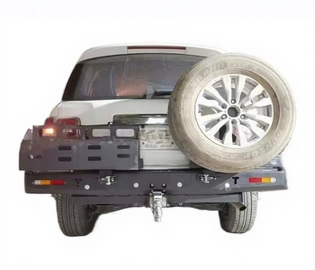 4X4 Off-Road Heavy Duty Steel Rear Bumper with LED Lights for Nissan Patrol Y62 Armada 2010-2026