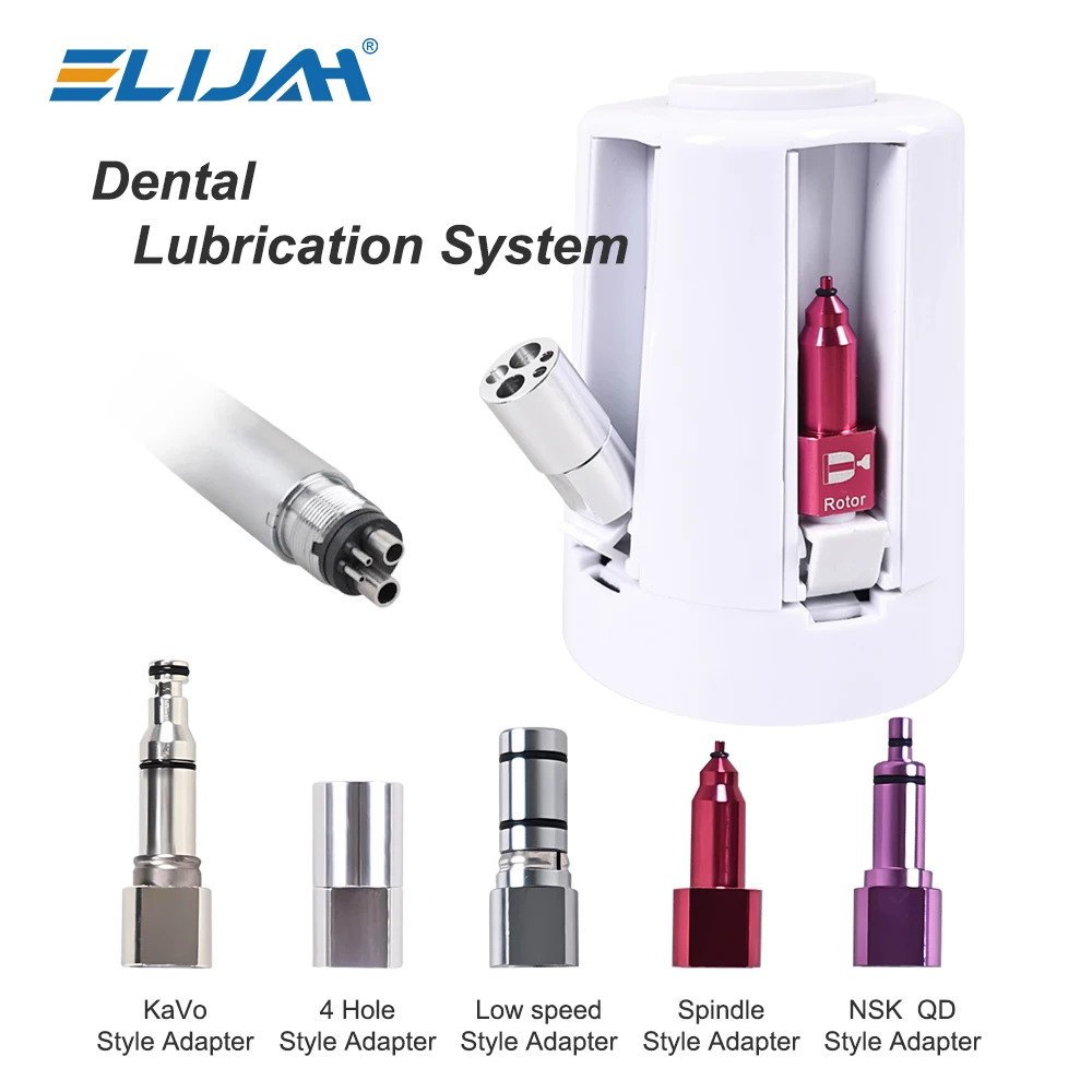 

ELIJAH Dental Handle Lubrication System Tool Dentistry Air Turbine Multiple Interfaces Oiling Cleaning Machine Oil Spray Dentist