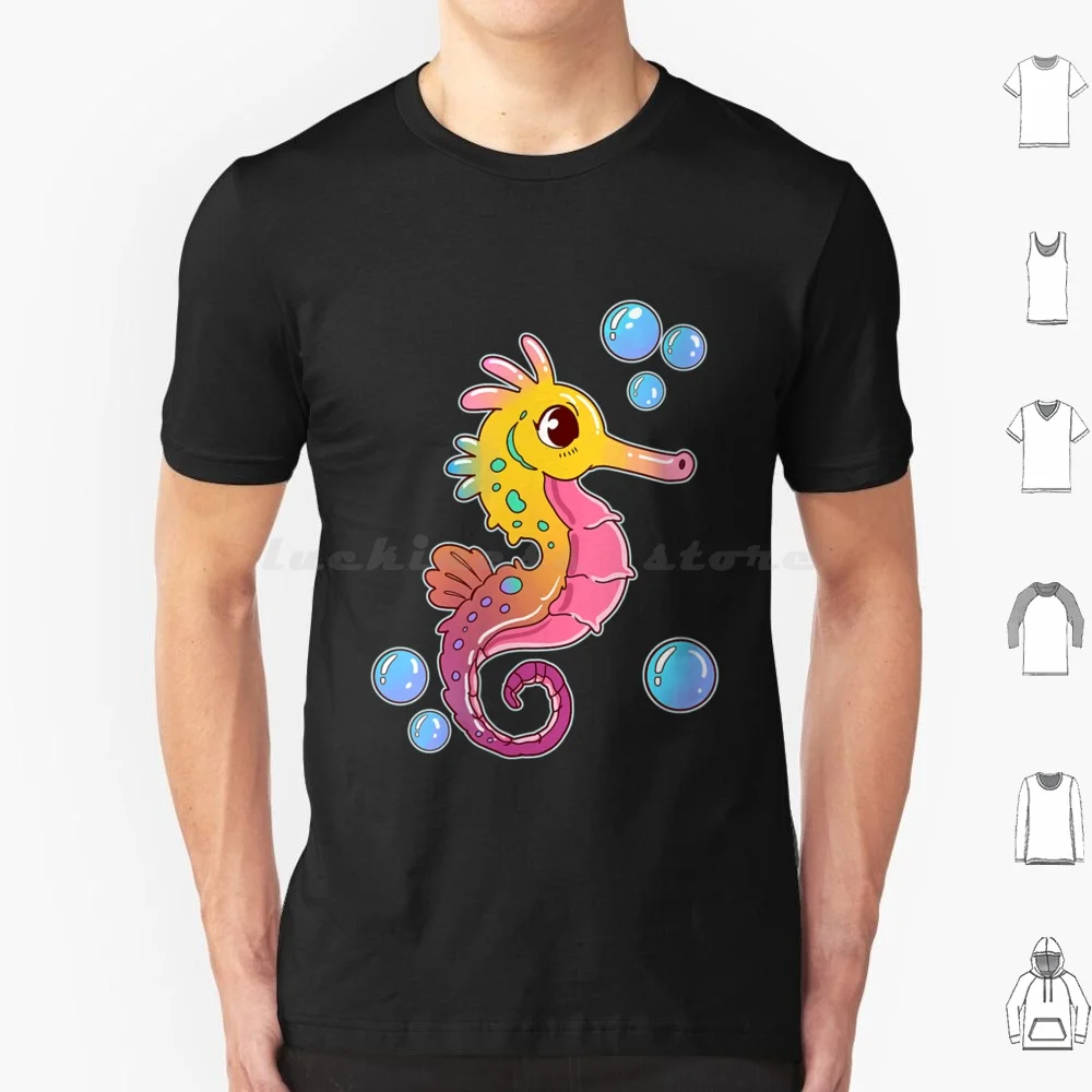 Womens Seahorse Ocean Marine Life Gift V-Neck T Shirt Big Size 100% Cotton Netflix Top Boy Usa Series London Top Uk Dark