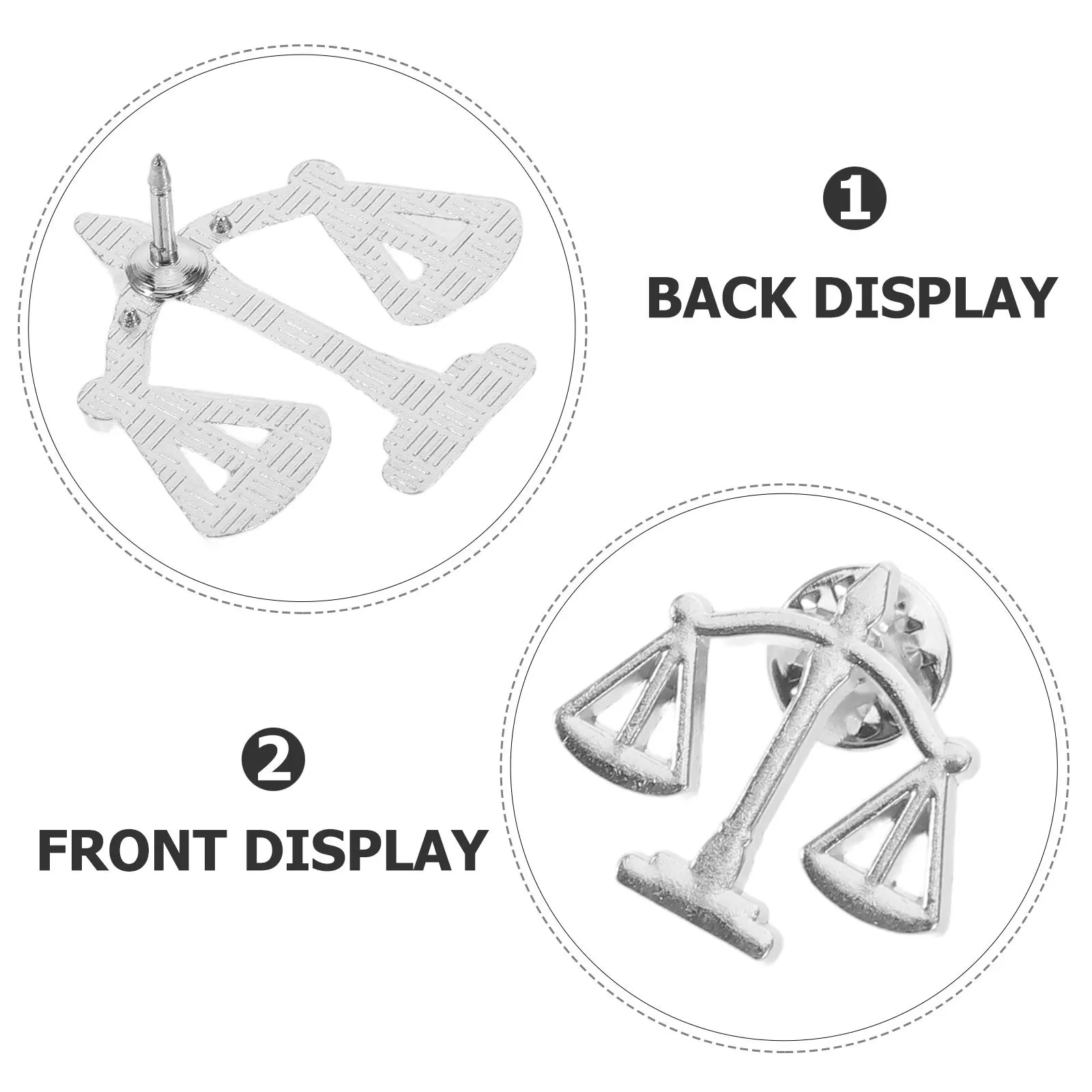 6 قطعة الميزان المعدني التوازن بروش دبوس شارة التلبيب للرجال دعوى المحامي المحكمة ملحق طوق دبابيس كليب الملابس والاكسسوارات