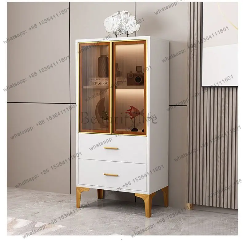 Sideboard Cabinet Modern Minimalist Dining Room Wall-Mounted LightLiving Room Multi-Functional Display Storage Cabinet