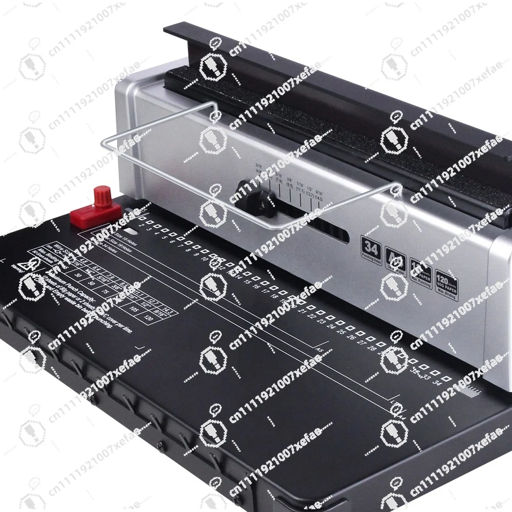 Ex-factory Price Manual 34 Holes A4 Metal Loose-leaf Binding Machine 120 Sheets Punching Capacity
