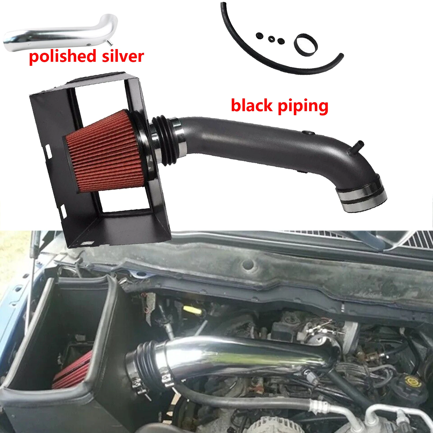 Cold Air Intake System High Flow Inlet for Ram 1500 4.7L/5.7L V8 2003-2008, Ram 2500 5.7L V8 2003-2008 intake parts supplier