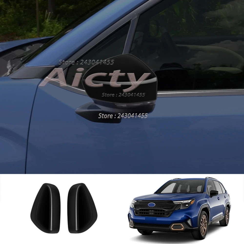 

For Subaru Forester 2024 2025 ABS Carbon Fiber Side Door Rearview Mirror Cover Trim Protection Cap Accessories Car Styling