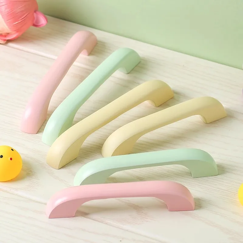 Деревянные ручки для шкафа для детей, красочные ручки для шкафа в форме Beidge, ручки для комода с милым медведем, круглые ручки для ящиков Sauqre