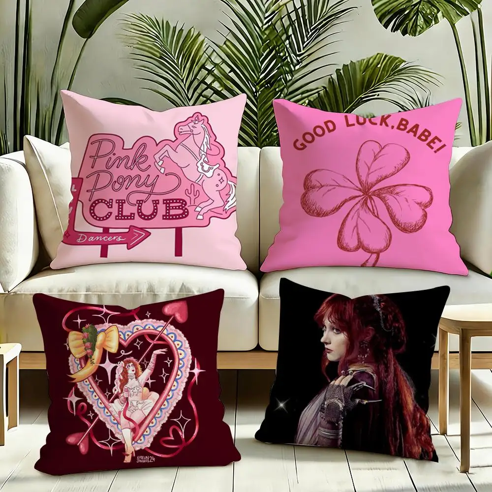 Good Luck Babe C-Chappell R-Roan Cushion Cover Reversible Plush Pillow Cover Soft Fluffy  Home Decor for Sofa Bedroom