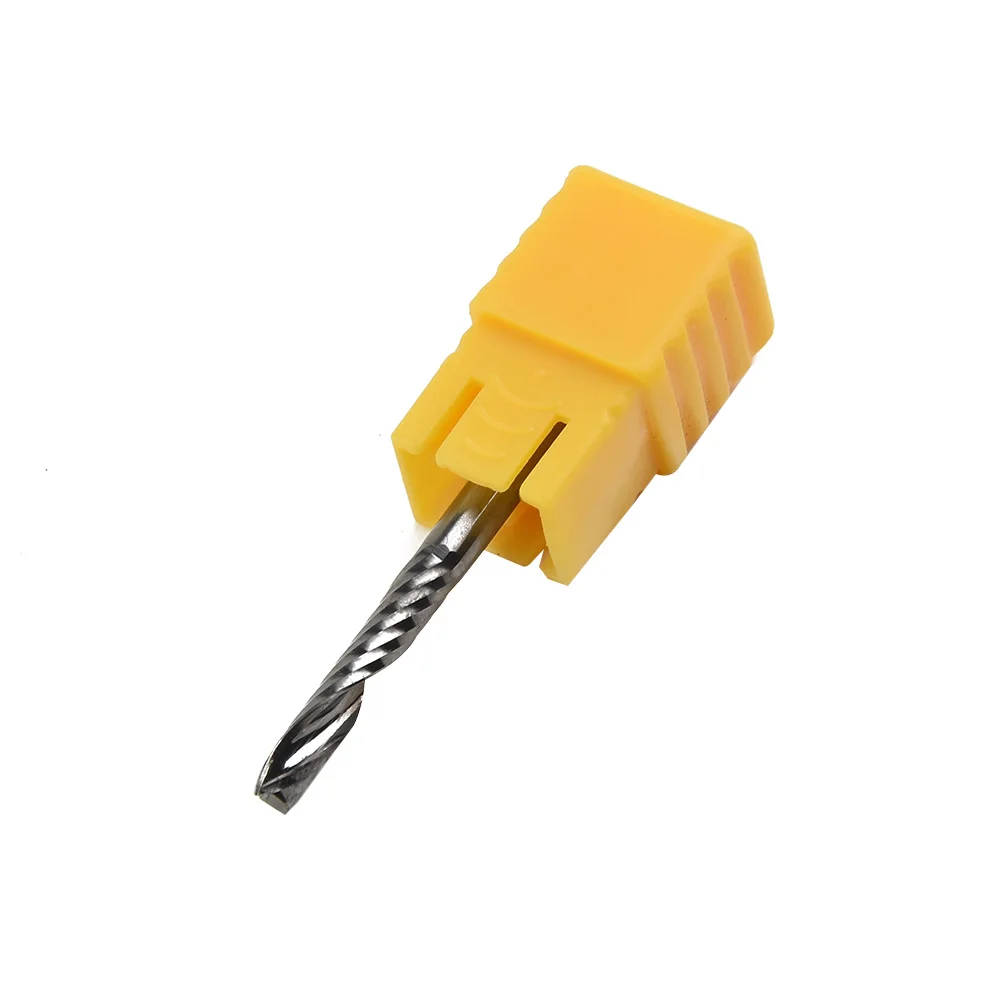 

Milling Router Bit Set Shanks 1/8" 17mm 5pcs CNC Engraving Flat Nose Kit Single Flute Carbide Cutter Woodworking