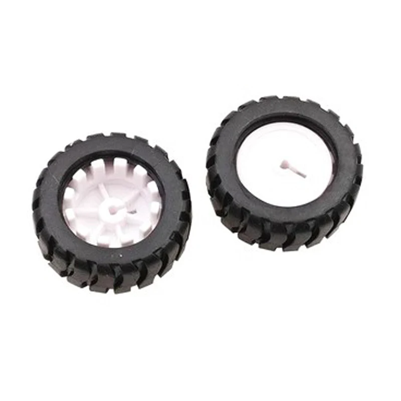 K346 43*19*3mm D-hole Rubber Wheel Suitable for N20 Motor D Shaft Tire Car Robot DIY Toys Parts