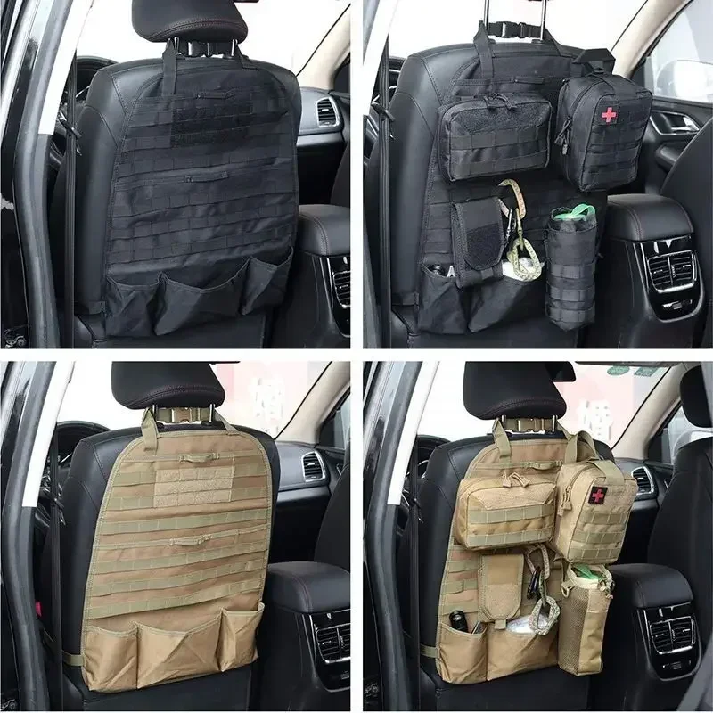 Molle Autostoel Rugleuningpaneel Opbergtas Universele Jachtaccessoires Reisvoertuig Stoelhoes Beschermer Edc Gereedschapstas