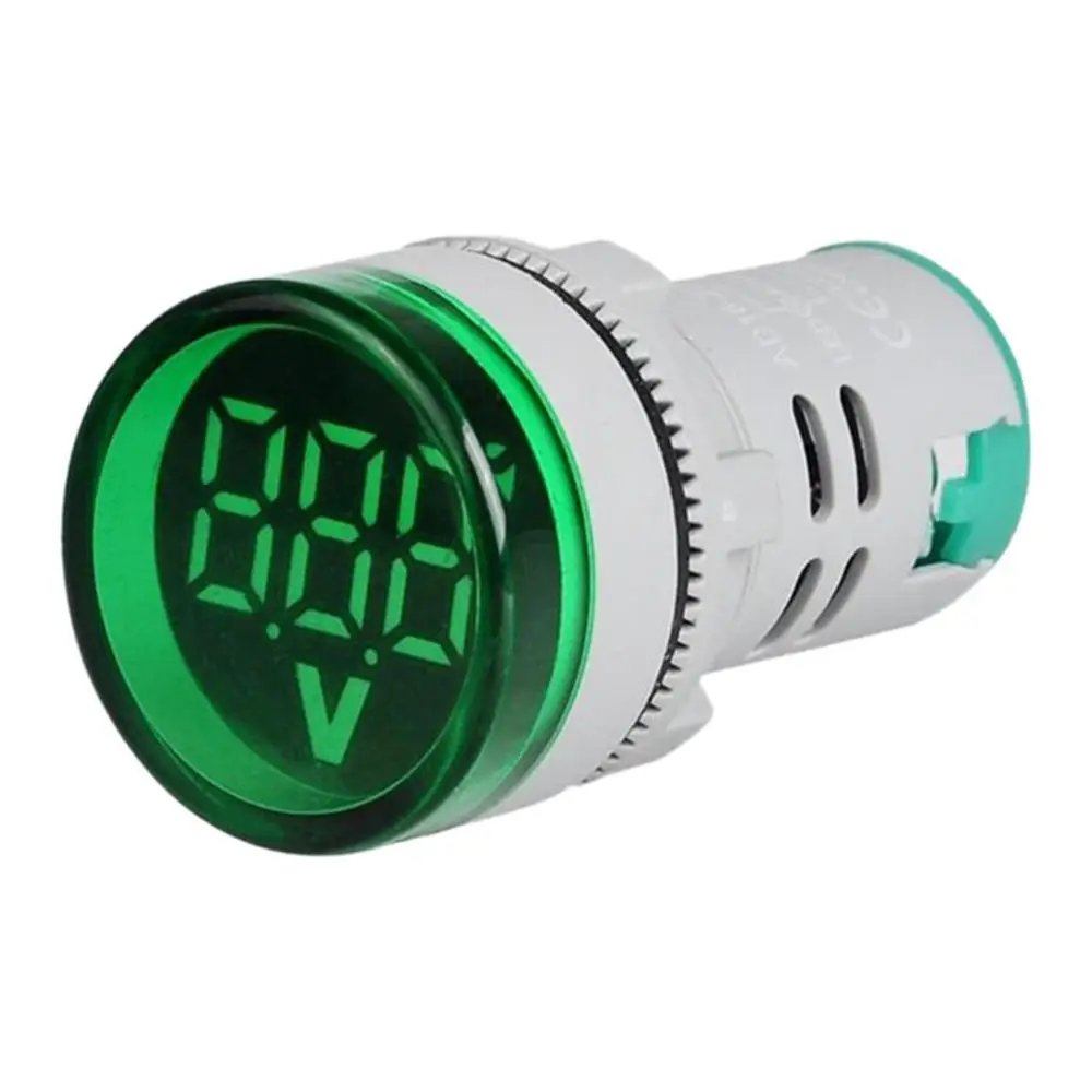 Digital Voltage Voltmeter Meter Mini AC Indicator Cylinder Shape High Brightness LED Display for DIY Power Panel