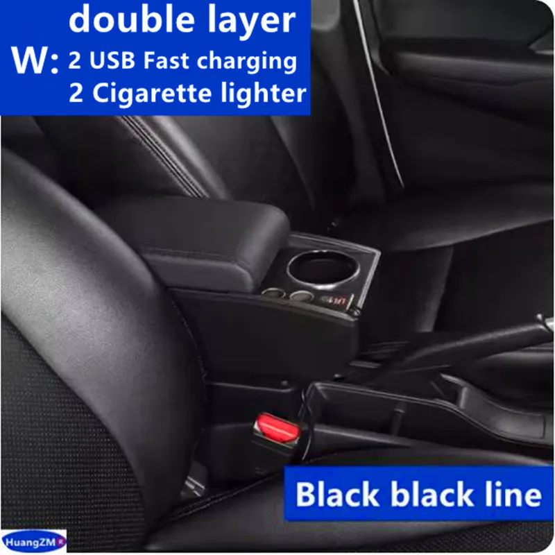 Voor Peugeot 206 Armsteun doos Voor Peugeot 206 207CC Cabrio Auto Armsteun Opbergdoos bekerhouder Gewijd Retrofit Auto Accessoires