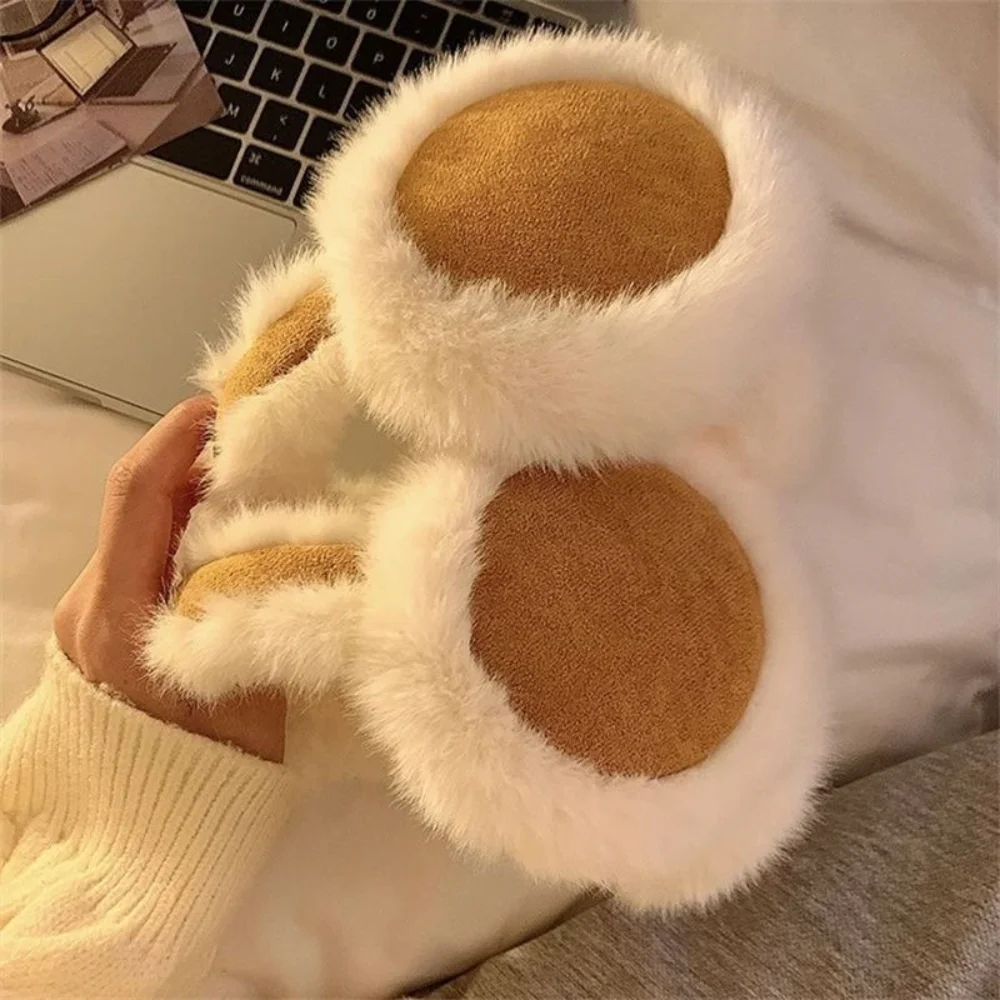 Moda de pelúcia orelha muffs dobrável engrossar lã capa de orelha para mulheres inverno quente camurça earflap ao ar livre proteção contra frio earmuffs