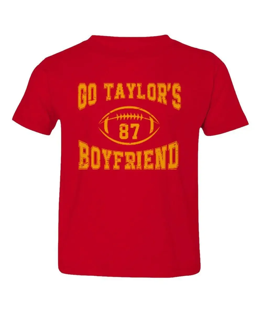 Go Taylors Boyfriend 87 Kelce Kansas Football Fans Toddler T-Shirt