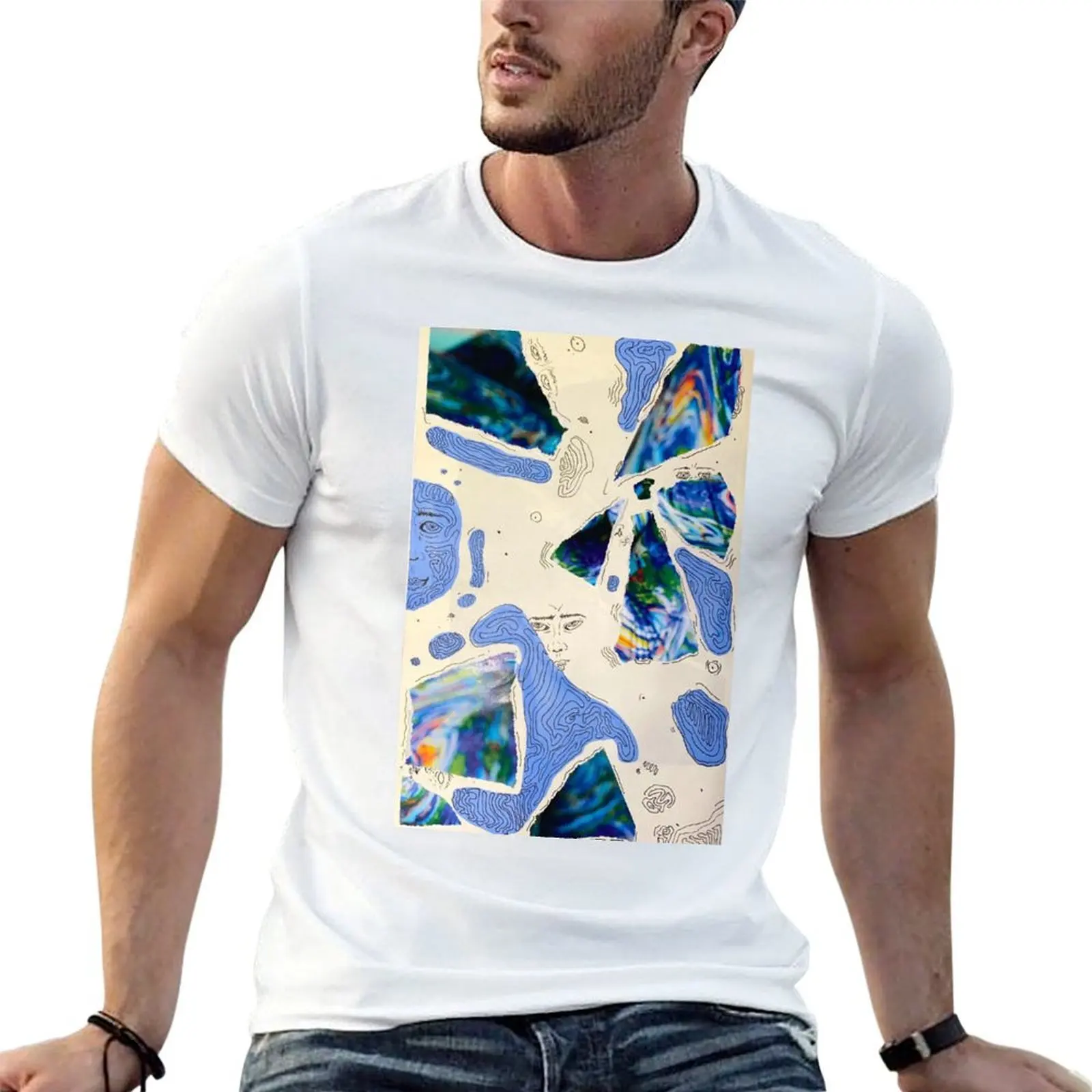 hidden faces T-Shirt plus size tops tees mens t shirts pack