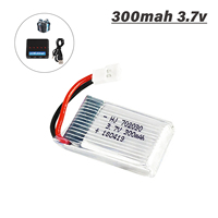 300mAh 3.7v RC Palne Rechargeable lipo Battery For JJRC H20 Syma S8 M67 U839 RC 3.7 V Battery Parts with changer