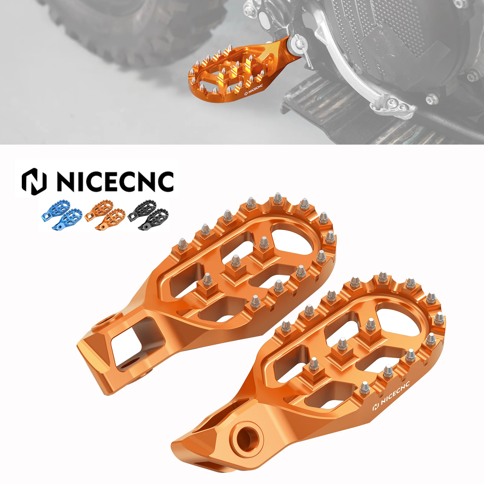 

For KTM EXC 300 2024 Forged Foot Pegs Footrests SX 125 SX-F 450 EXC-F 350 EXC EXCF XCW XC SX XCF SXF 125 250 300 350 450 500