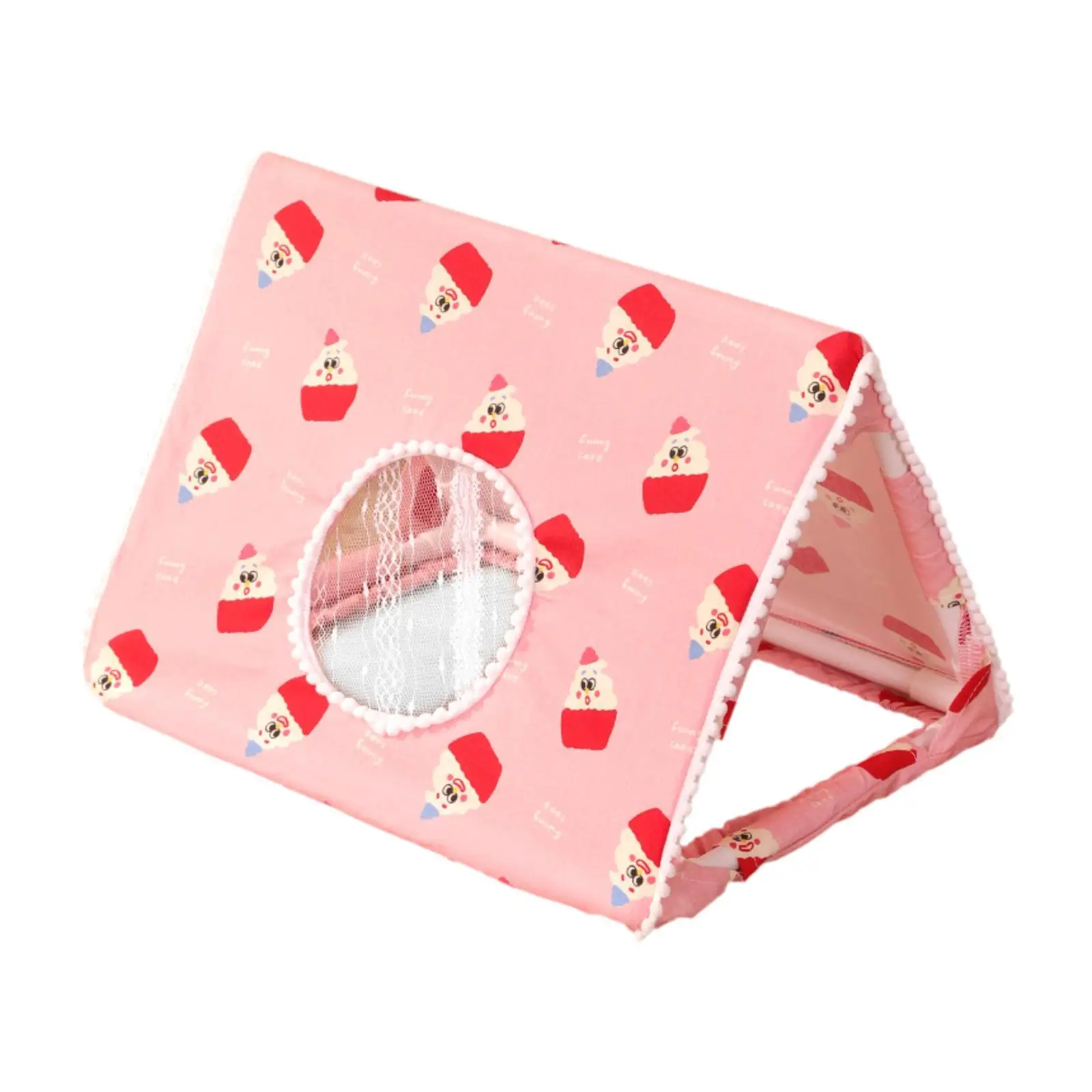 기니피그 은신처 토끼 은신처 케이지 액세서리 창문이 있는 부드러운 둥지 세탁 가능 편안한 소동물 집 휴식용 토끼 집